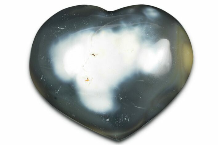 Wide Orca Agate Heart - Madagascar #341690
